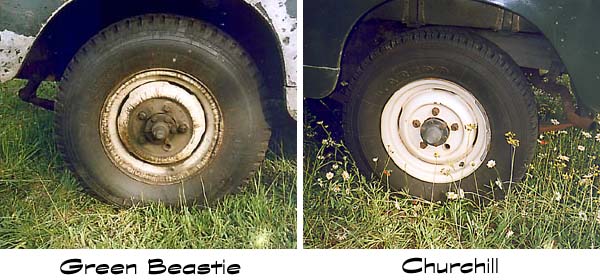 Green Beastie and Churchill­both
with a screw loose