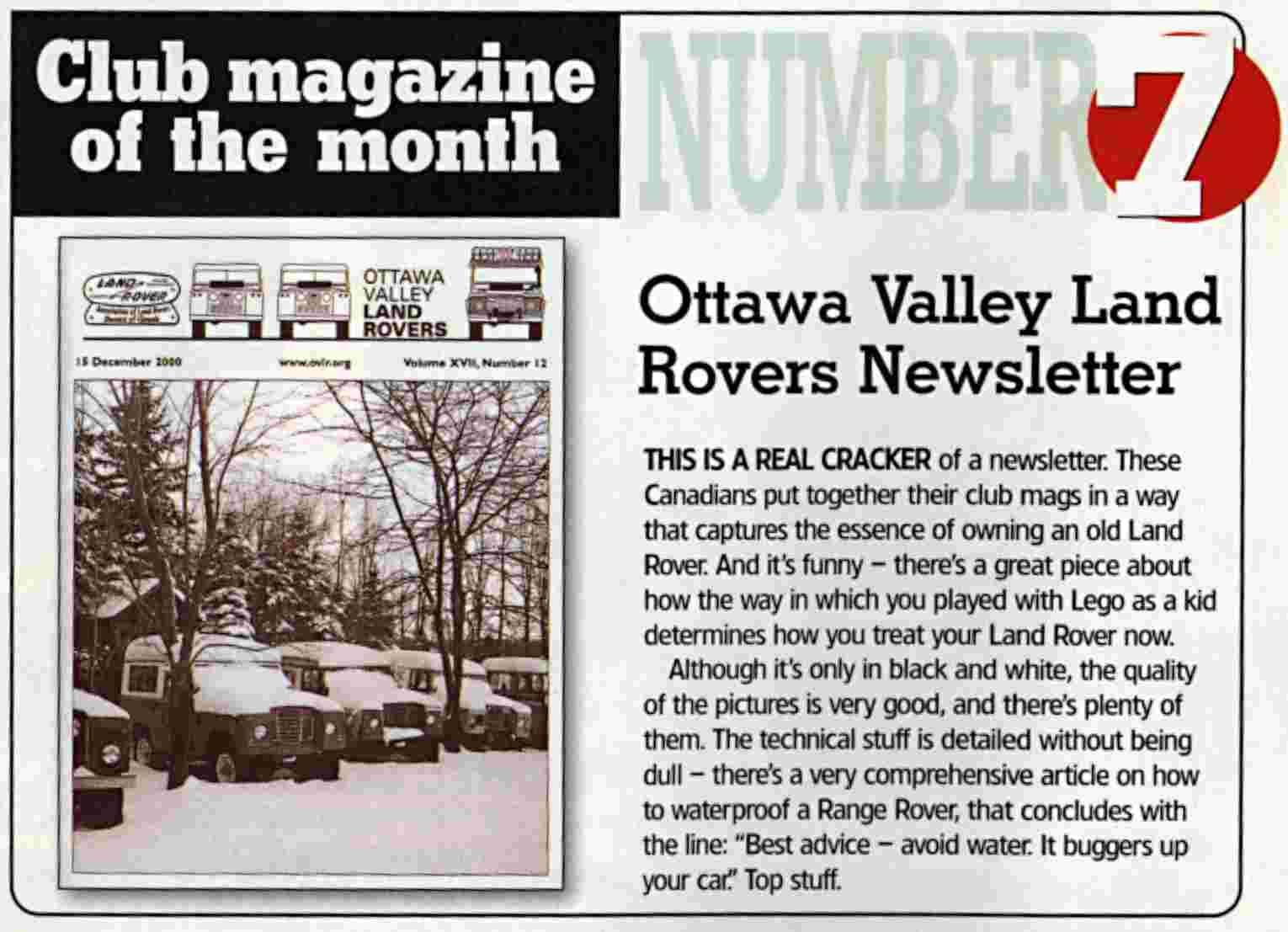 LRO Magazine, April 2001