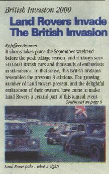 Jeff Aronson's Article on the British Invasion, Page 1.  Click on this image for Page 2
